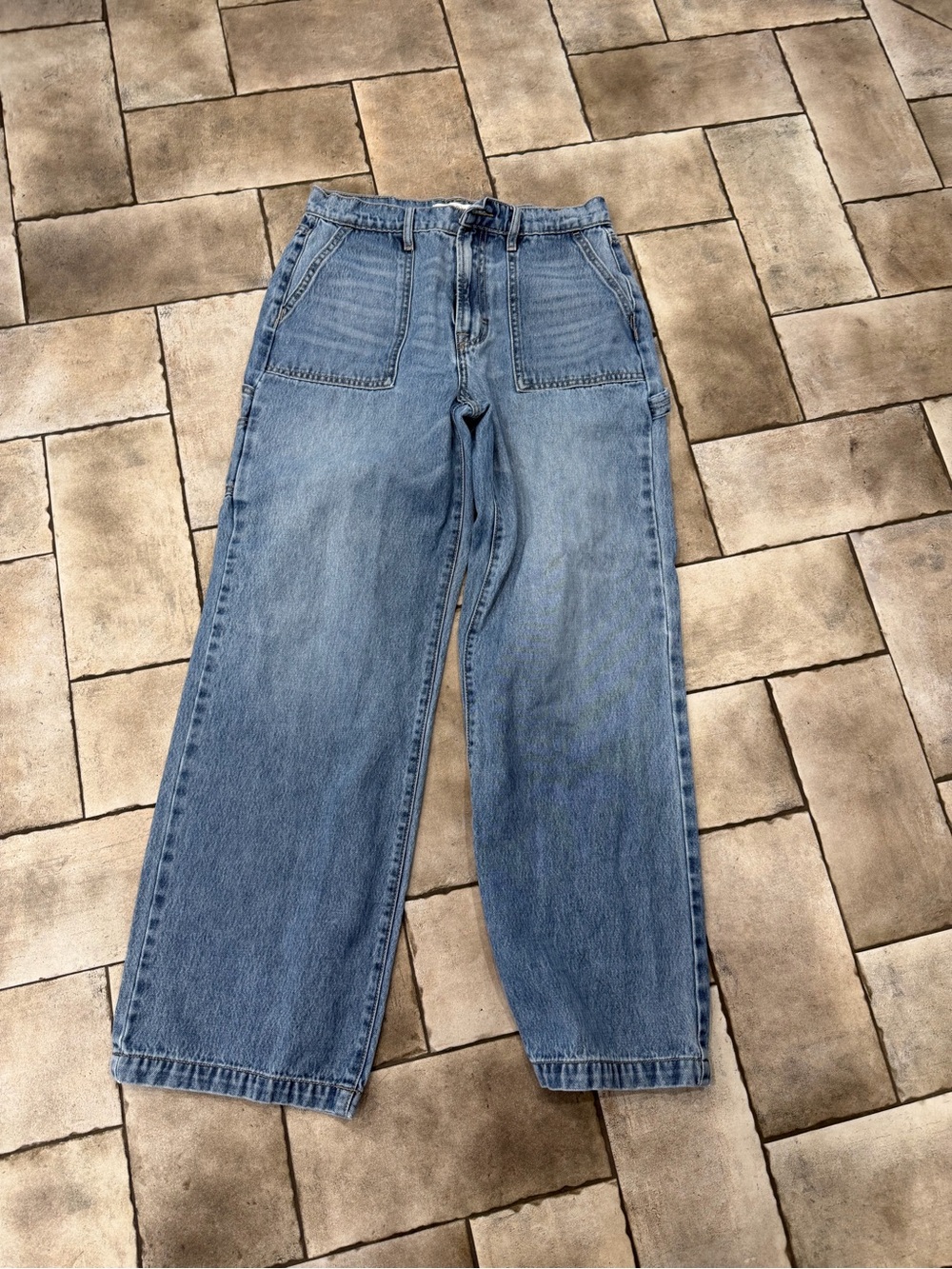 Light Blue Women's Wide-Leg Denim Jeans - Picture 2 of 4